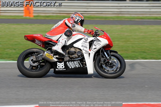 2009-05-10 Monza 0387 Superstock 1000 - Warm Up - Barry Liam Burrell - Honda CBR1000RR